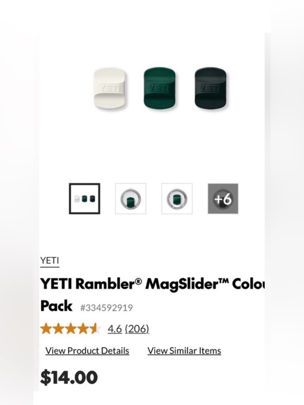 Yeti Rambler MagSlider Color Pack - White, Green, Dark Green